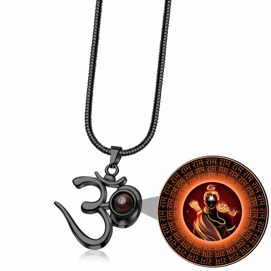 Om Projection Photo Necklace