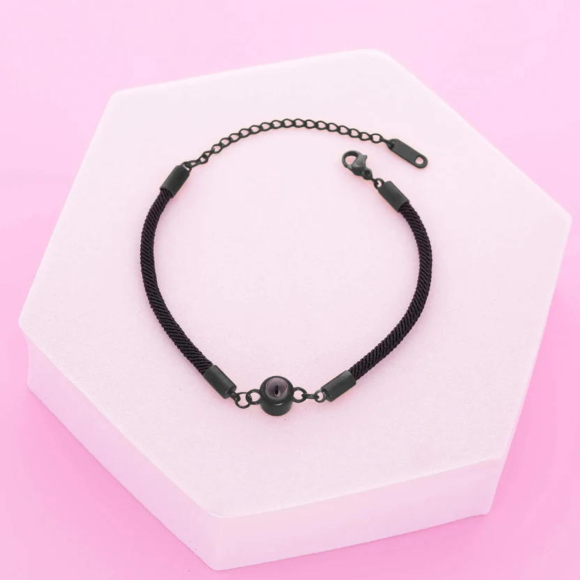 ✨ Black Rope Photo Projection Bracelet ✨