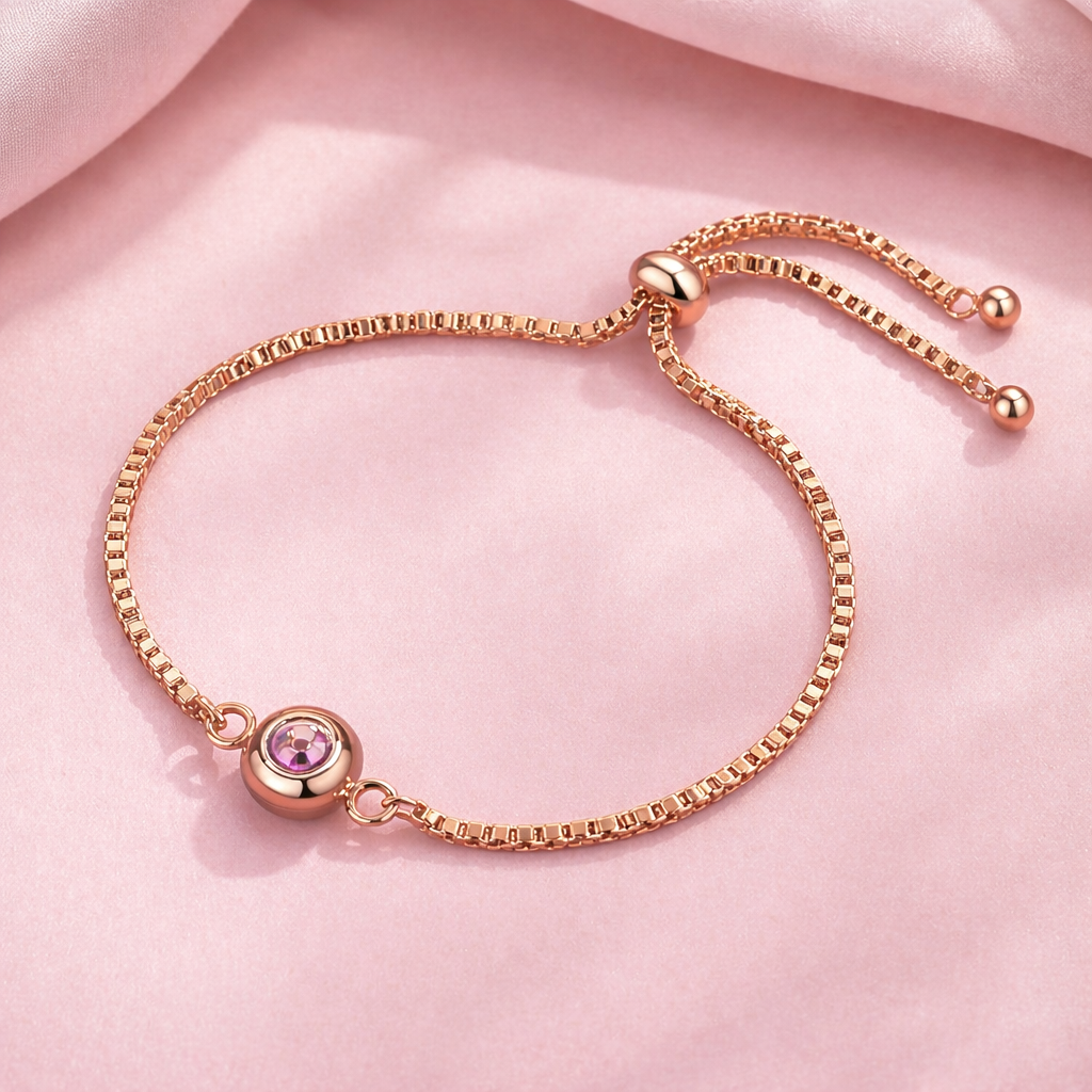 ✨ Minimal Chain Photo Projection Bracelet ✨